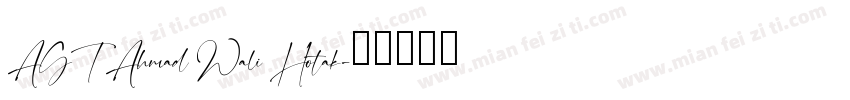 AGT Ahmad Wali Hotak字体转换